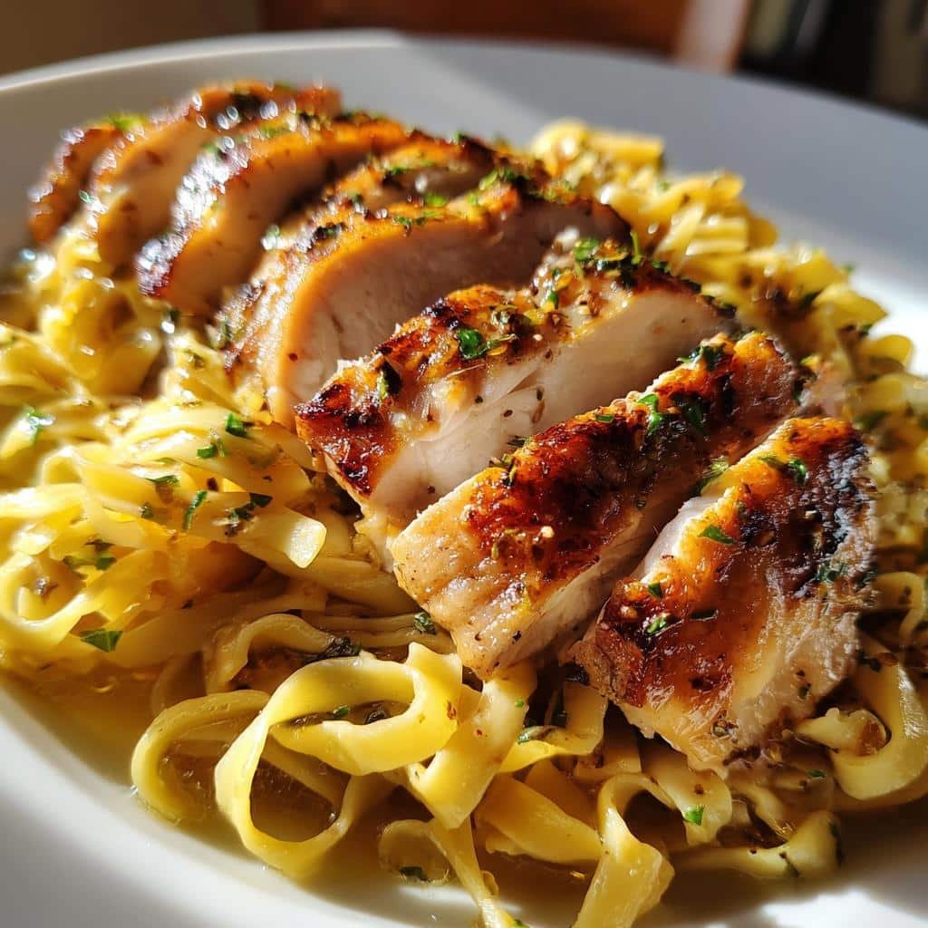 healthy One-Pan Chicken with Buttered Noodles
