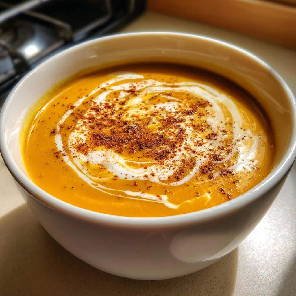 healthy Slow Cooker Butternut Squash Soup - detail 1