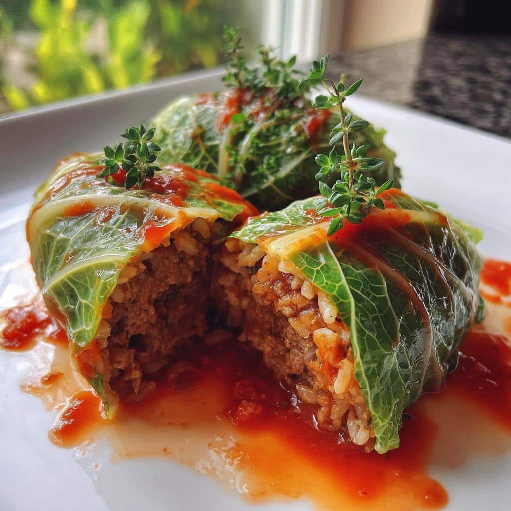 healthy Stuffed Cabbage Rolls - detail 1