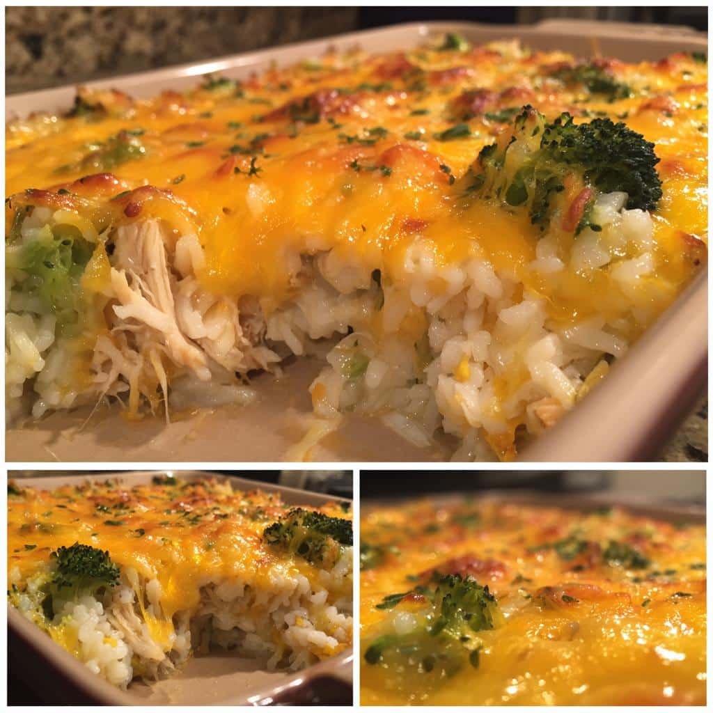 healthy cheesy Chicken Broccoli Rice Casserole - detail 1