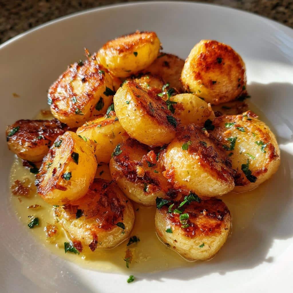 5-Ingredient Crispy Garlic Butter Potatoes