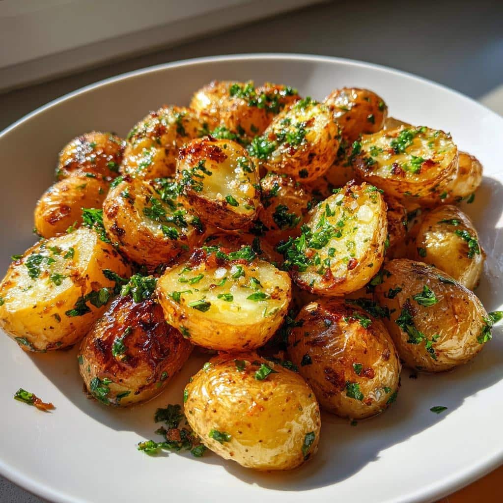 5Healthy -Ingredient Crispy Garlic Butter Potatoes - detail 1