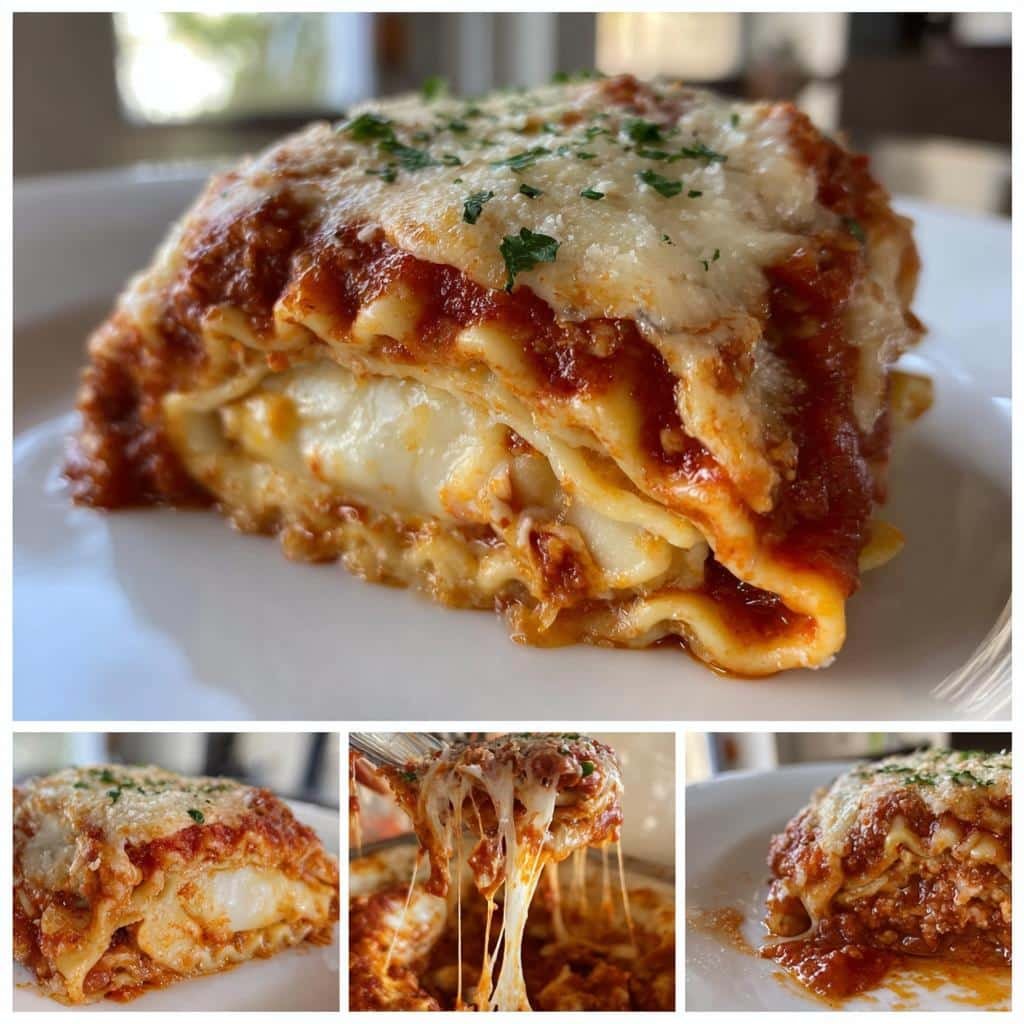 6 minute Crockpot Ravioli Lasagna