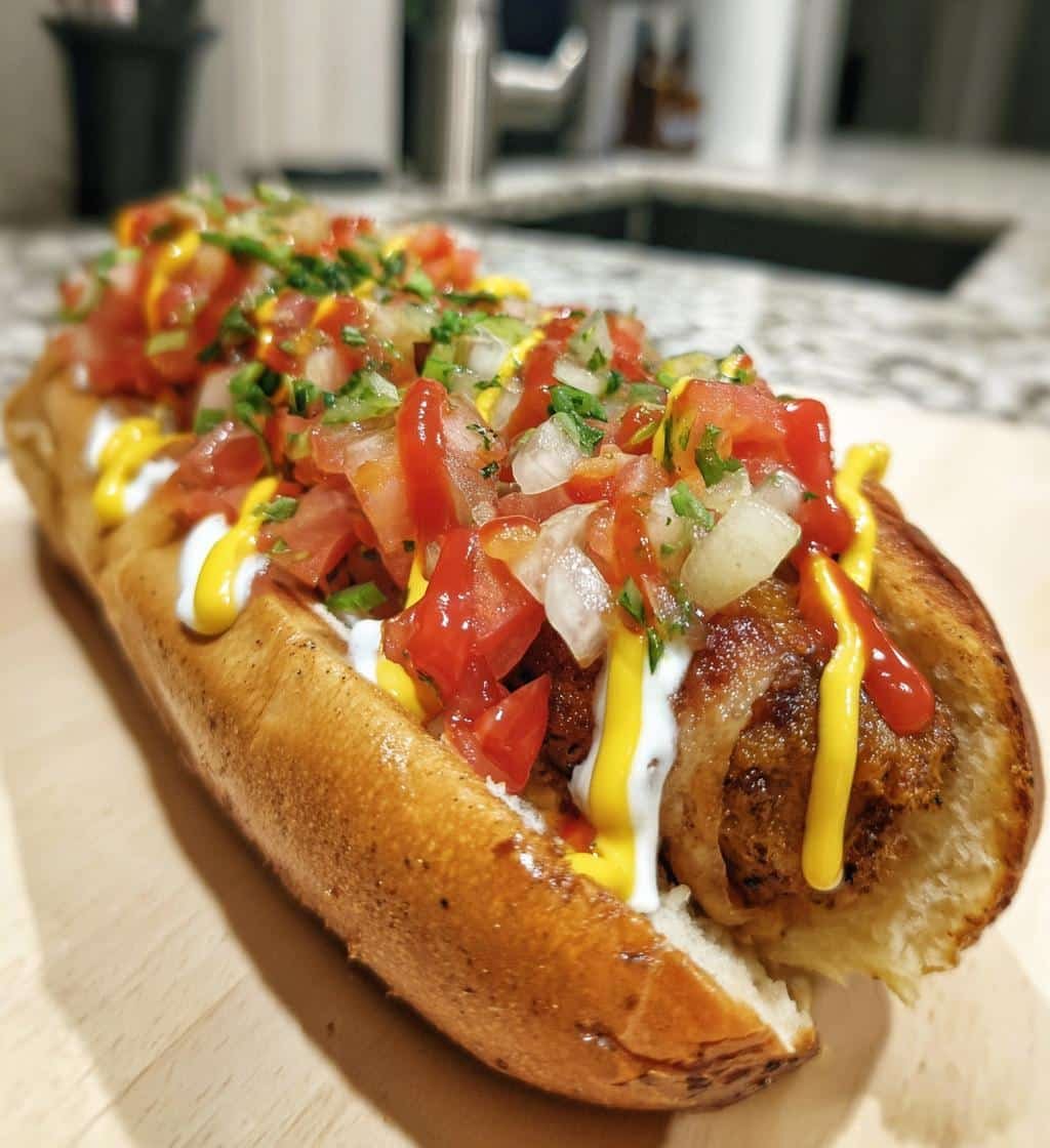 Bacon wrapped hotdog - detail 1