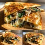 Baked Spinach Mushroom Quesadillas