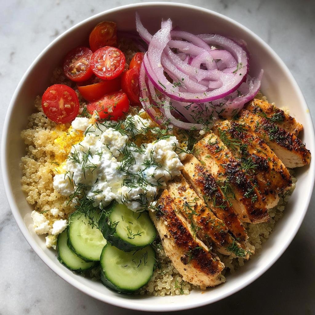 CHealthy rockpot Greek-Inspired Lemon Chicken Bowls