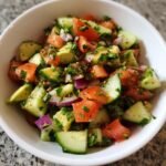 CHealthy ucumber Tomato Avocado Salad (Mediterranean Style)