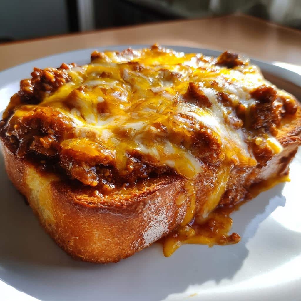Cheesy Sloppy Joe Toast