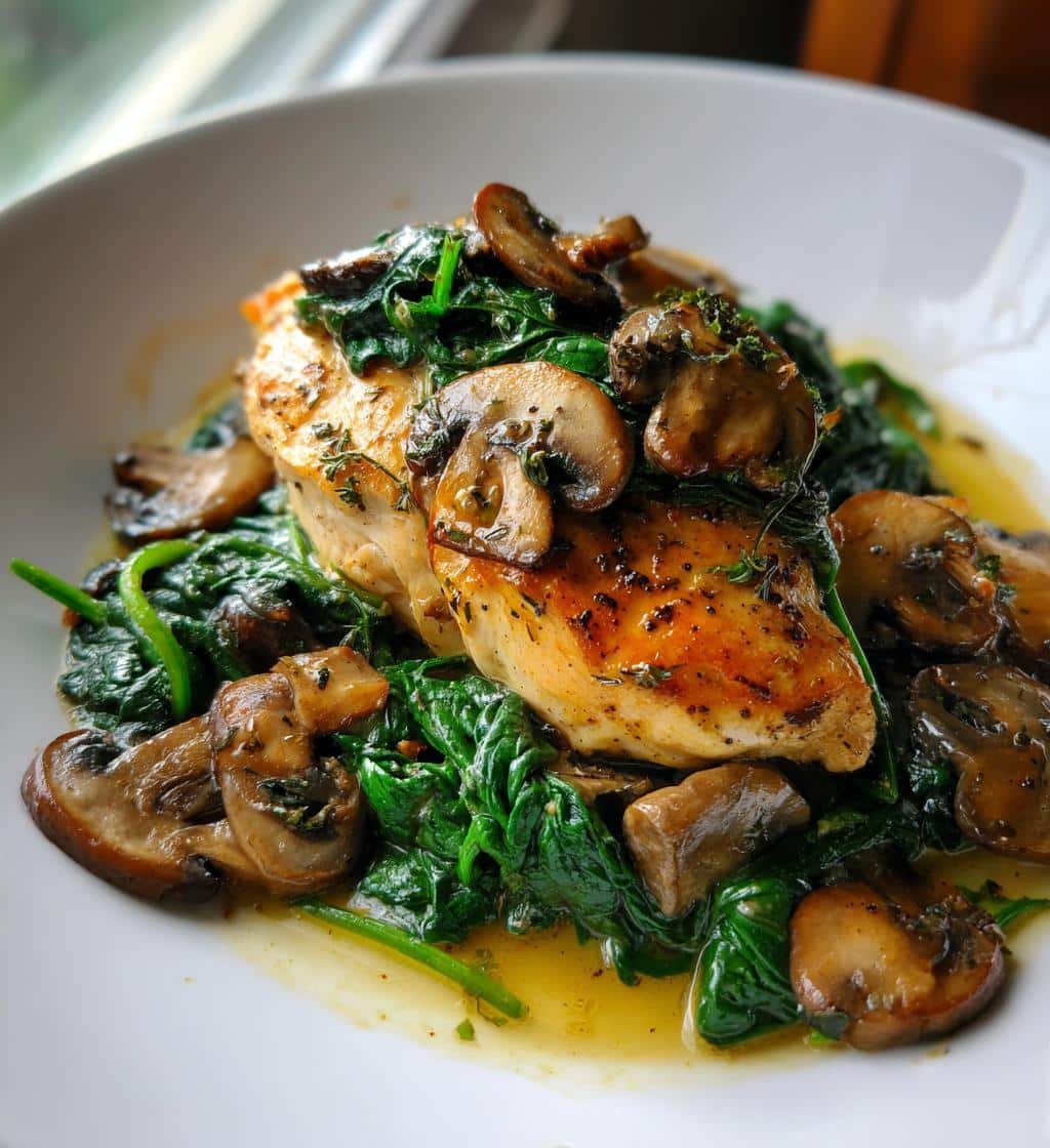 Quick Irresistible 30-Minute Chicken Spinach Mushroom Oven Dish 4 Chicken, Spinach, and Mushroom Low-Carb Oven Dish - detail 1