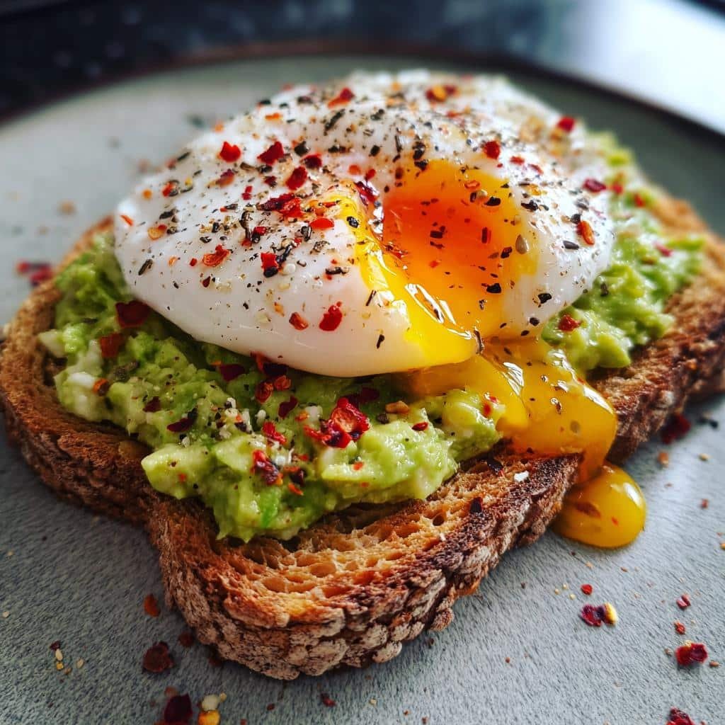 Creamy Avocado Toast with Perfect Poached Egg - detail 1