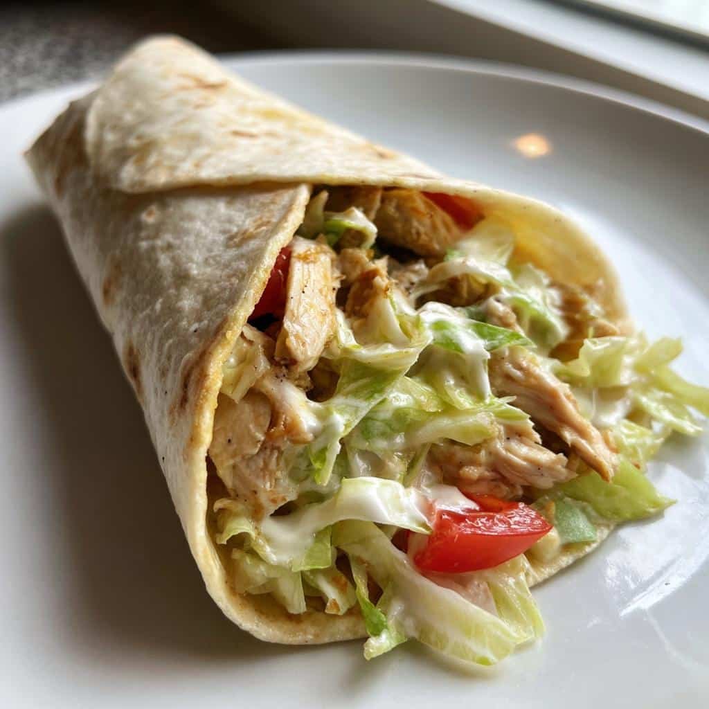 Creamy Garlic Chicken Wrap - detail 1