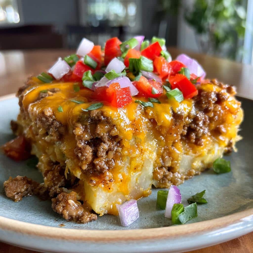 Crock Pot Beefy Potatoes Taco Casserole - detail 1