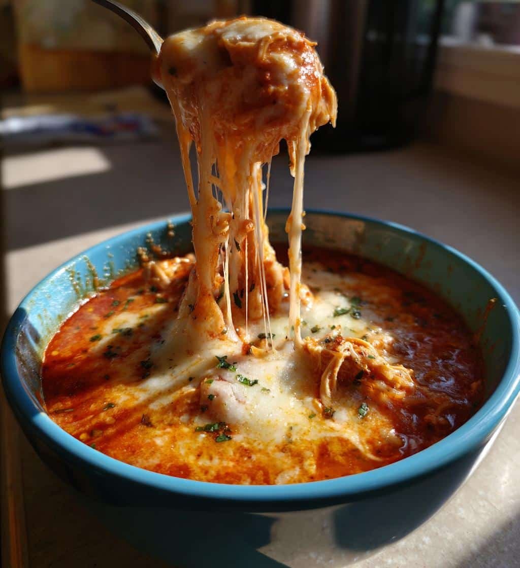 Crock Pot Creamy Chicken Parmesan Soup - detail 1