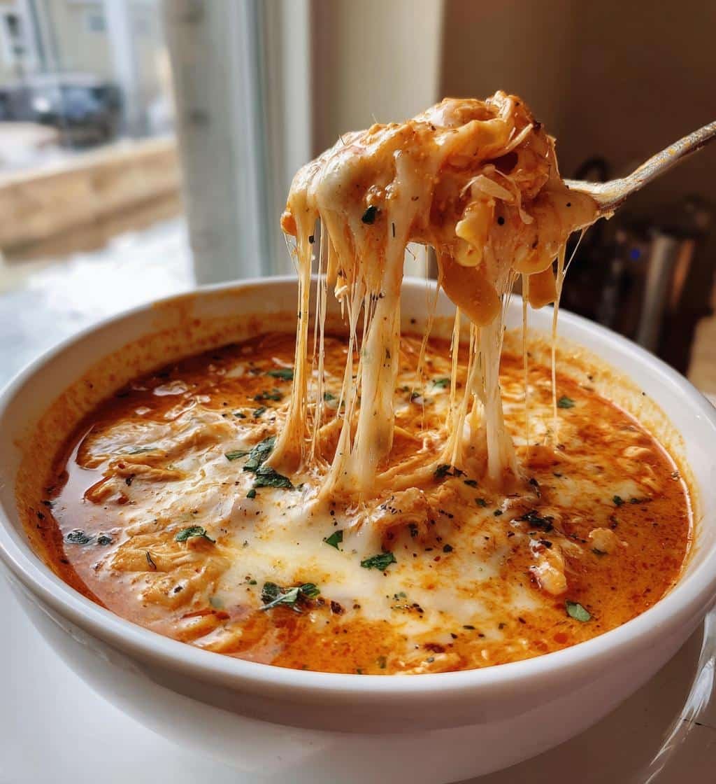 Crock Pot Creamy Chicken Parmesan Soup