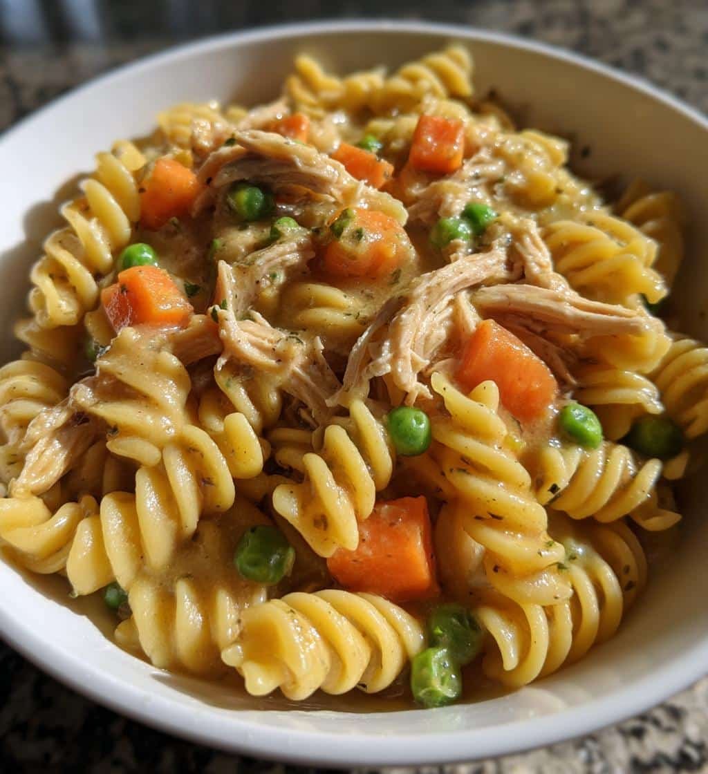 Crockpot Chicken Pot Pie Pasta
