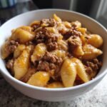 Crockpot Creamy Beef and Shells
