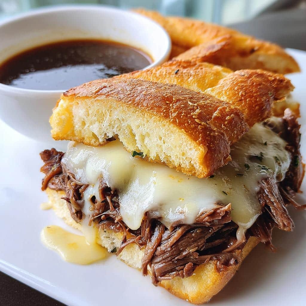 Crockpot French dips - detail 1