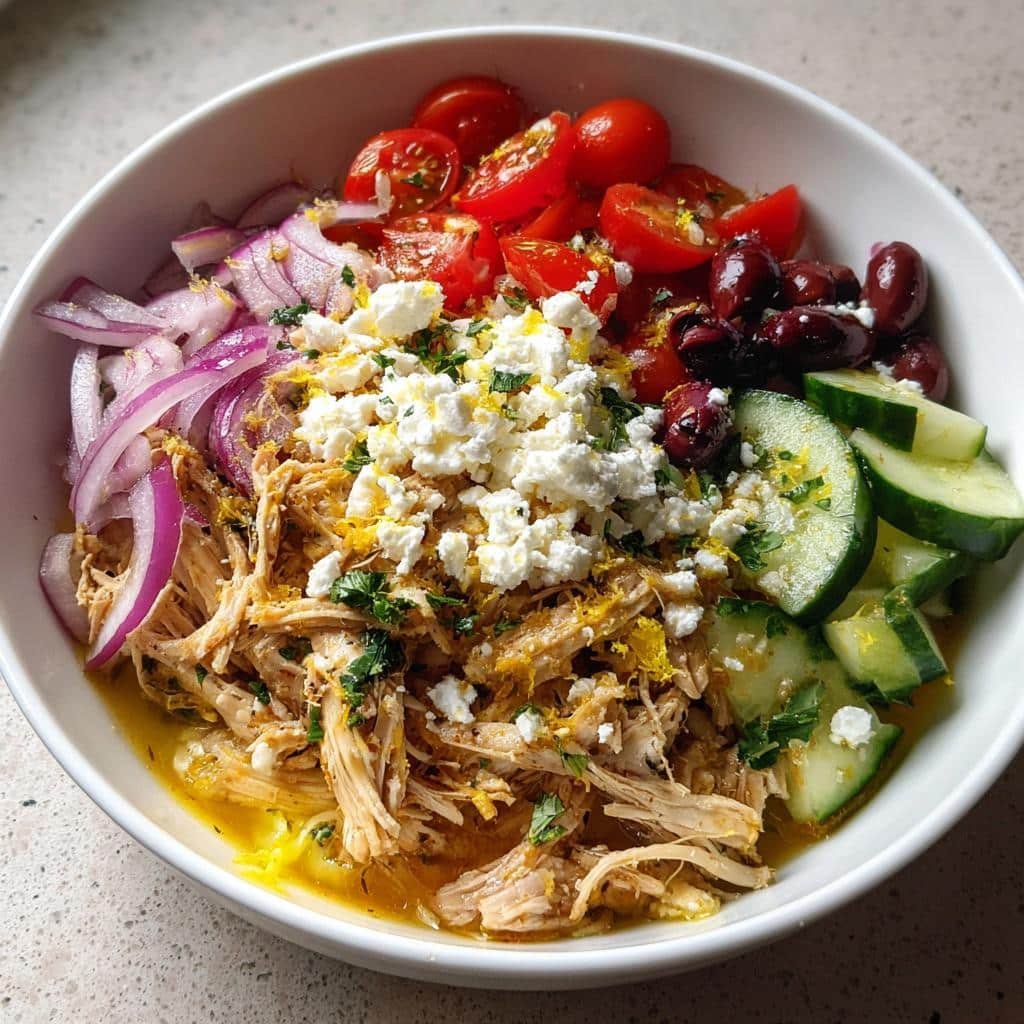 Crockpot Greek-Inspired Lemon Chicken Bowls - detail 1