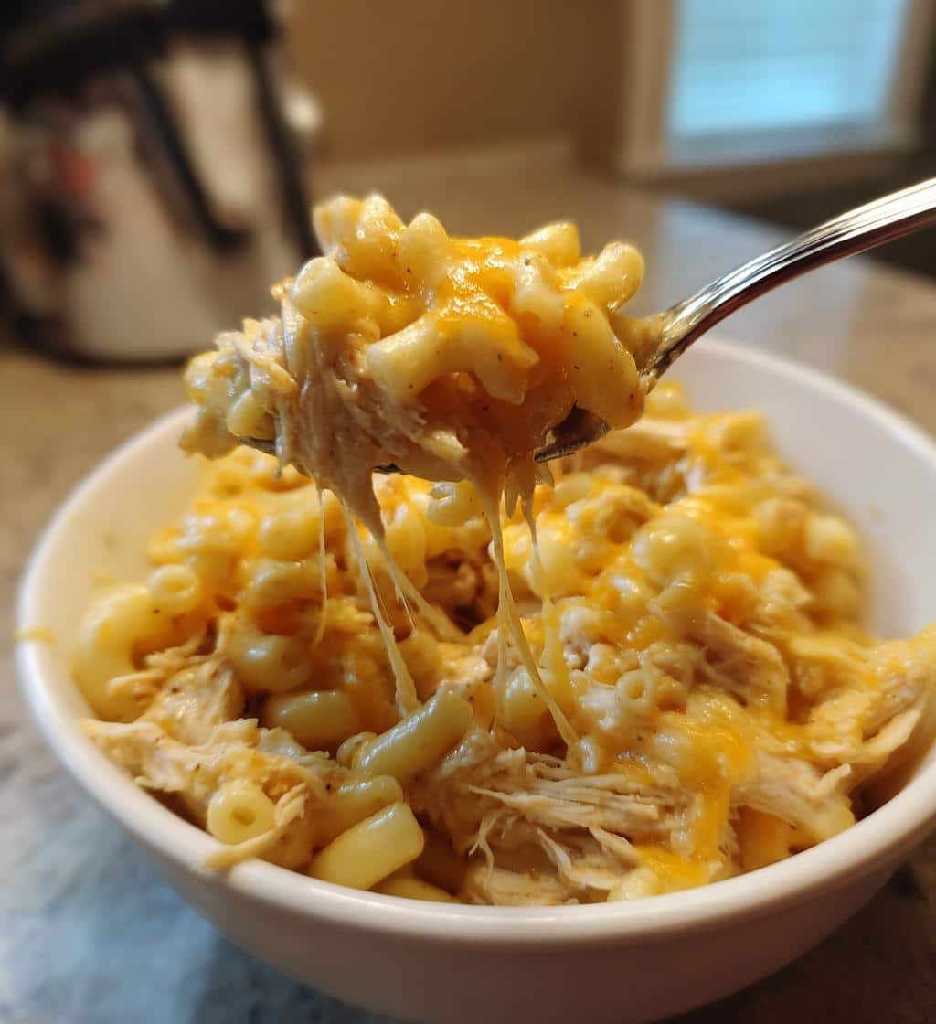 Crockpot Honey Pepper Chicken Mac and Cheese - detail 1