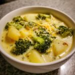 Crockpot Potato Broccoli Cheddar Soup