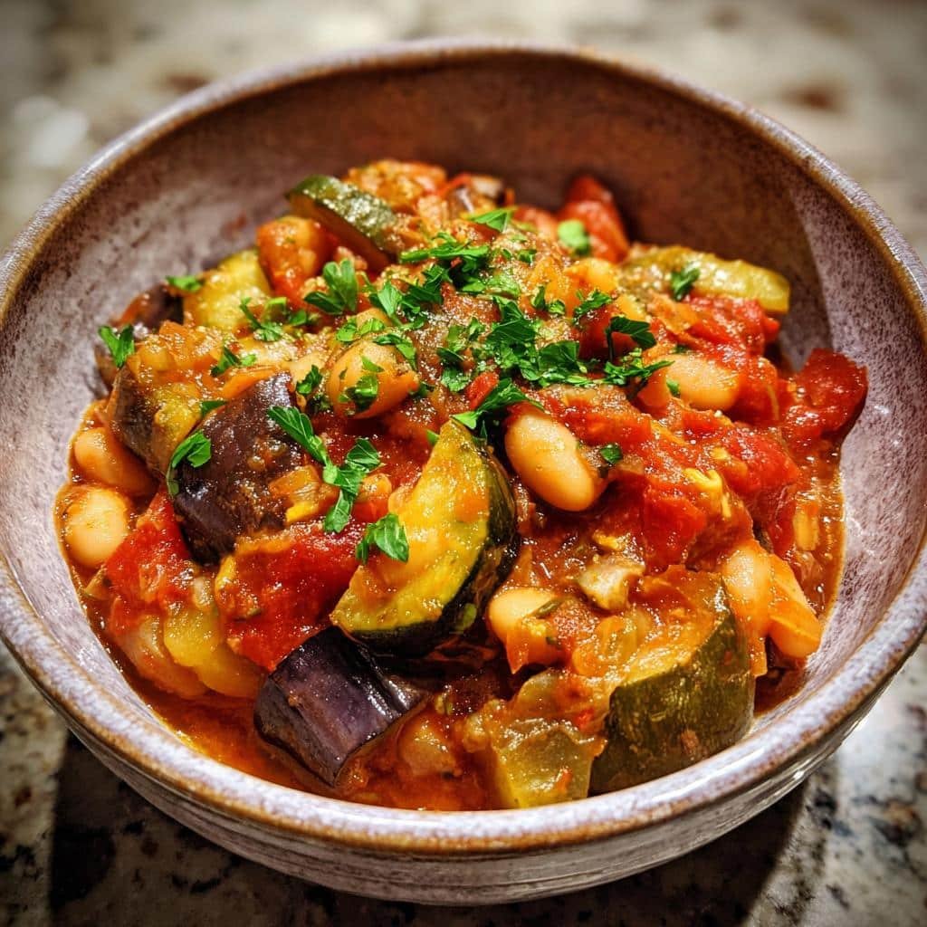 Crockpot Ratatouille with Cannellini Beans