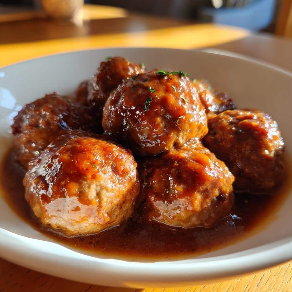 Crockpot Salisbury Meatballs - detail 1