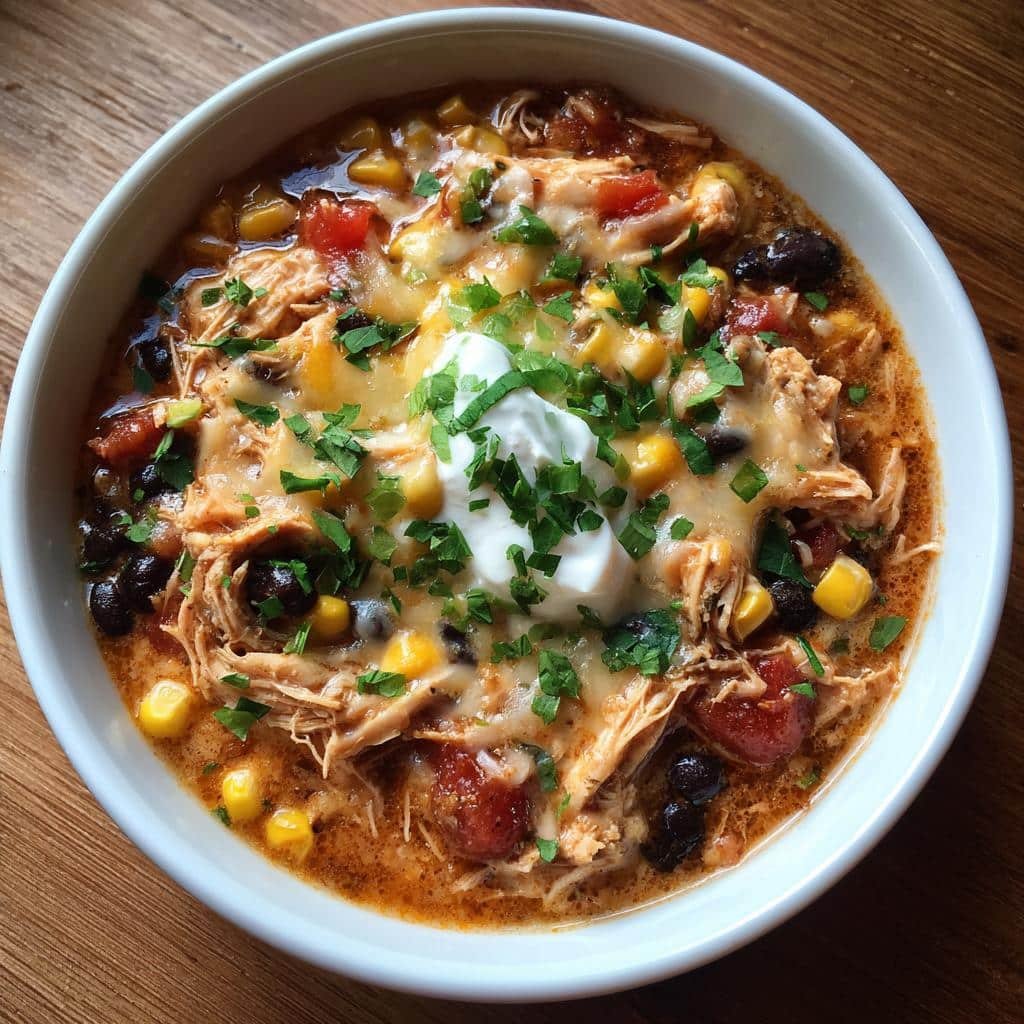 Delicious Crockpot Cream cheese chicken chili - detail 1