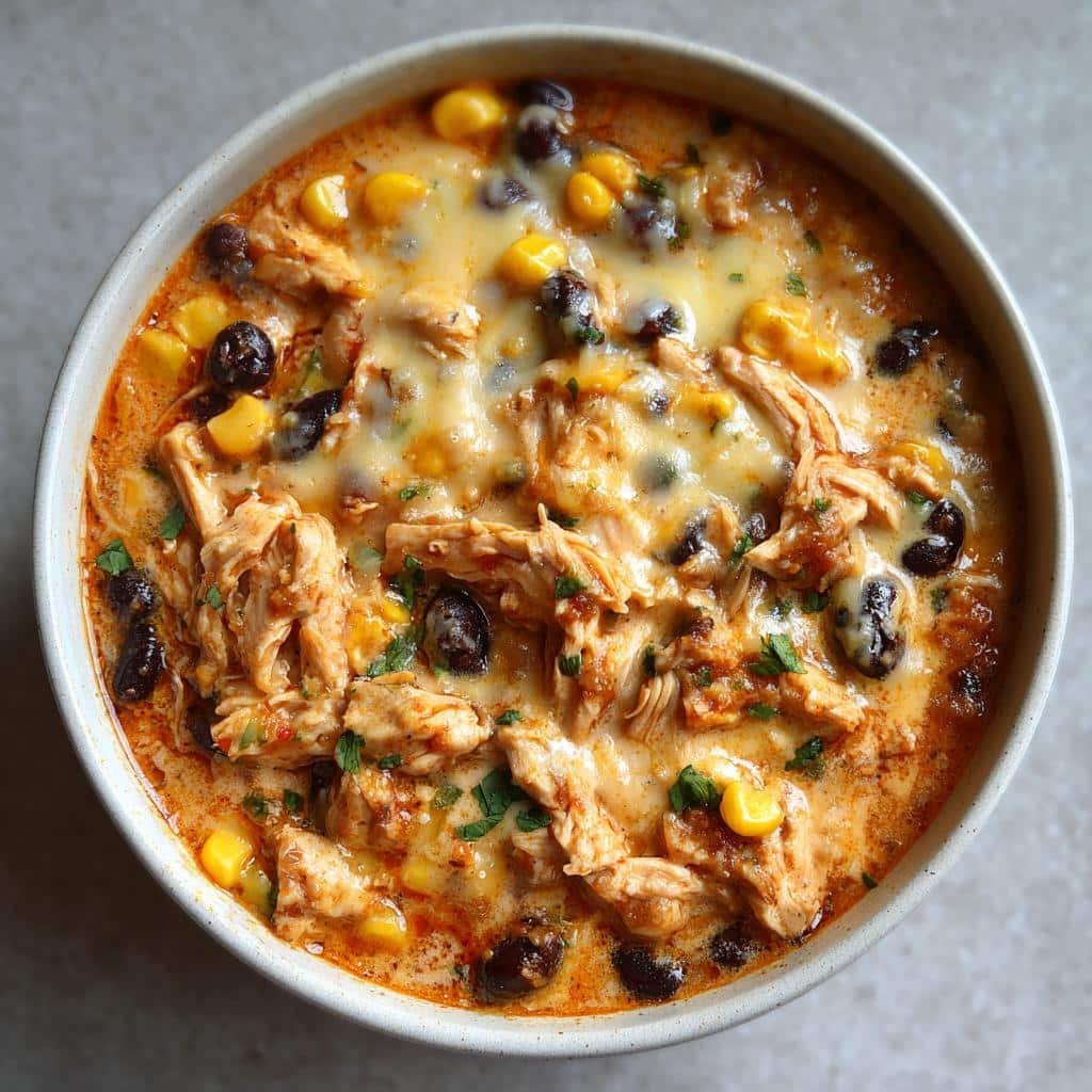 Delicious Crockpot Cream cheese chicken chili