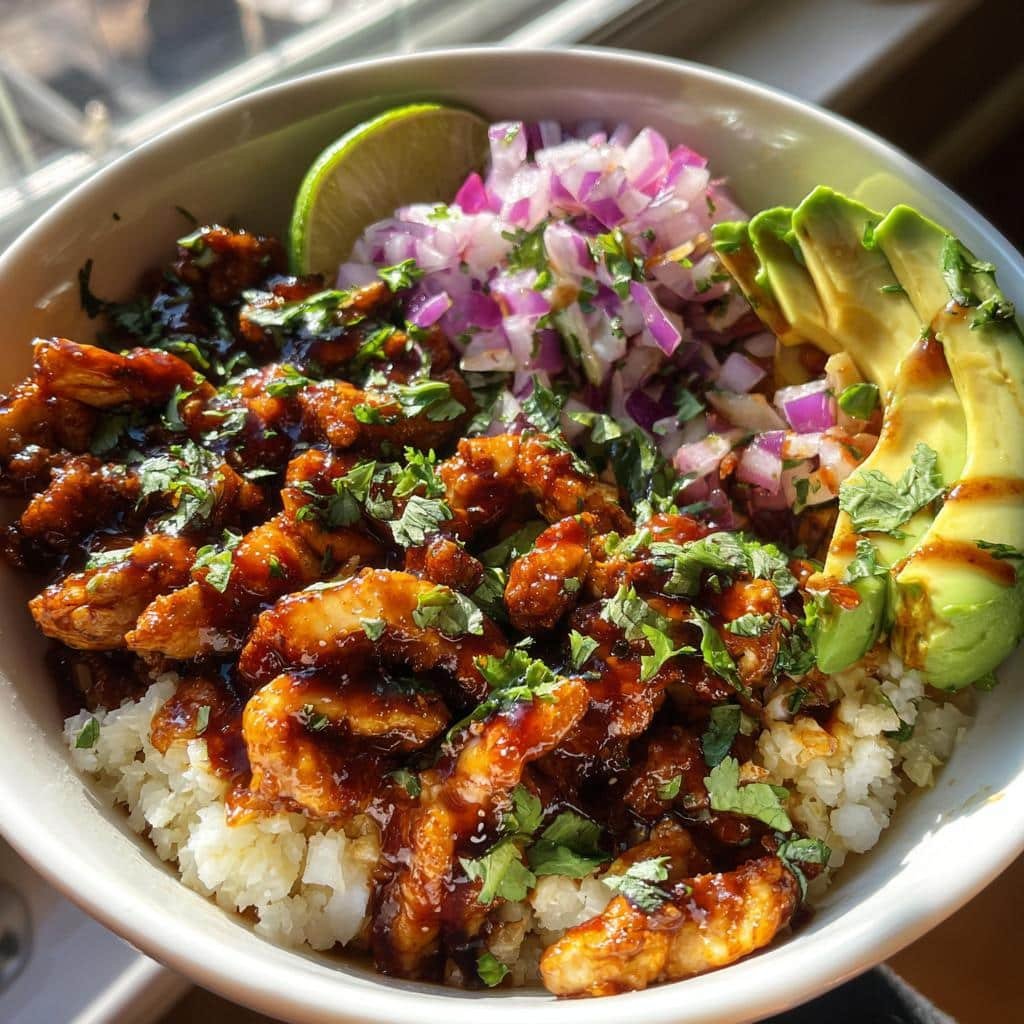 Delicious Healthy Whole 30 BBQ Chicken Bowl - detail 1