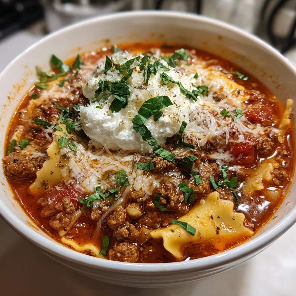 Deliciuos Crockpot Lasagna Soup - detail 1