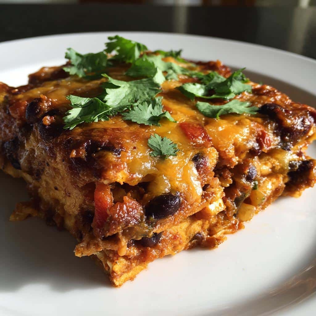 EHealthy nchilada Casserole with Black Beans