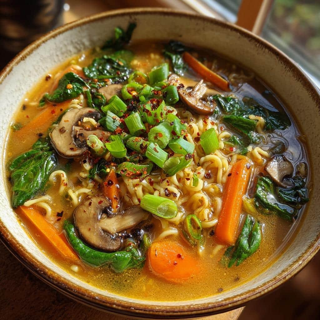 Easy Healthy Miso Ginger Veggie Ramen - 4-Hour Crockpot Bliss 4 Easy Healthy Miso Ginger Veggie Ramen in the Crockpot - detail 1