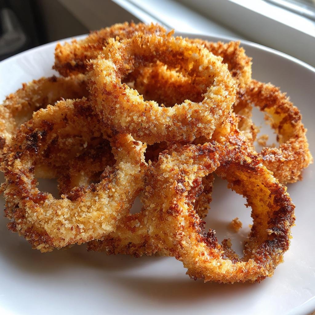 Easy Healthy Quick Onion Ring Appetizers (2-Ingredient Variation)