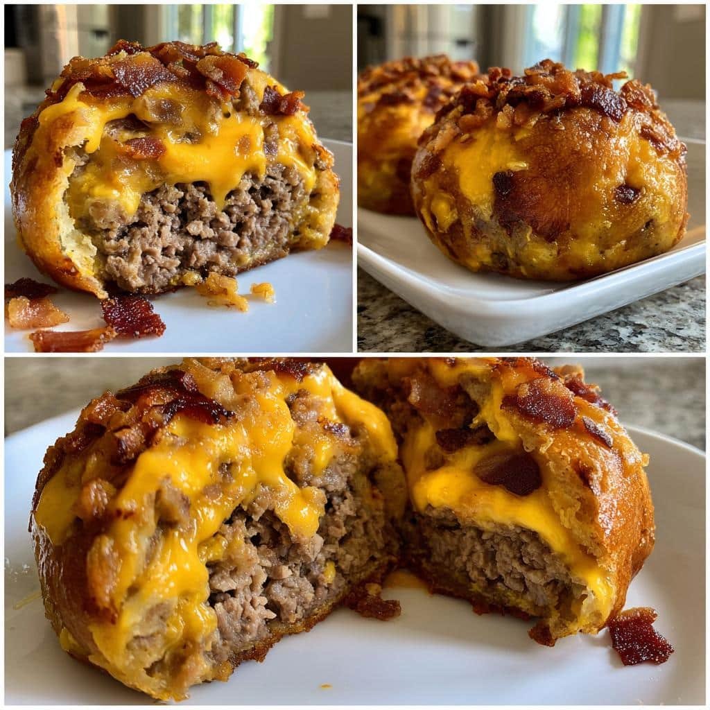 Firecracker Bacon Cheddar Cheeseburger Stuffed Onion Bombs - detail 1