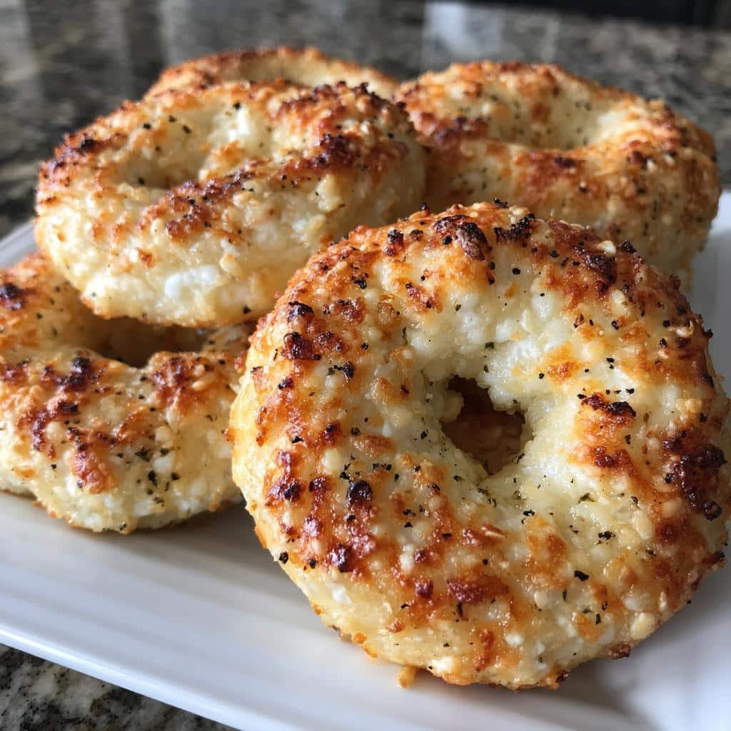 Garlic-Parmesan Cottage Cheese Bagels