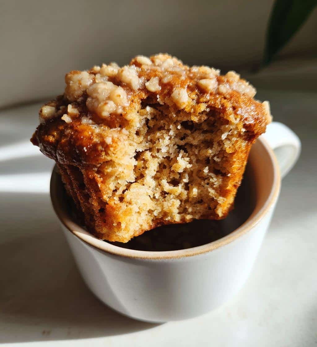 Healthy 3 minute Pumpkin Streusel Muffins