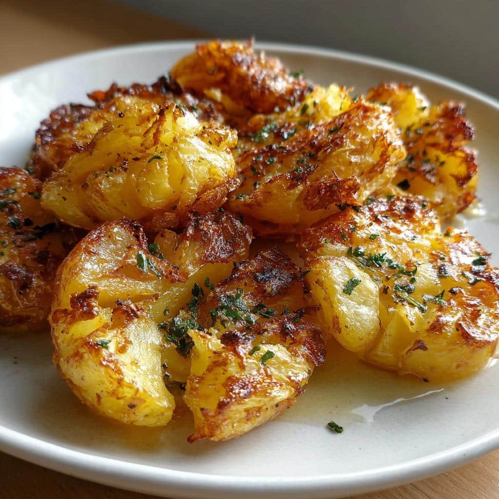 Healthy 5-Ingredient Crispy Smashed Potatoes