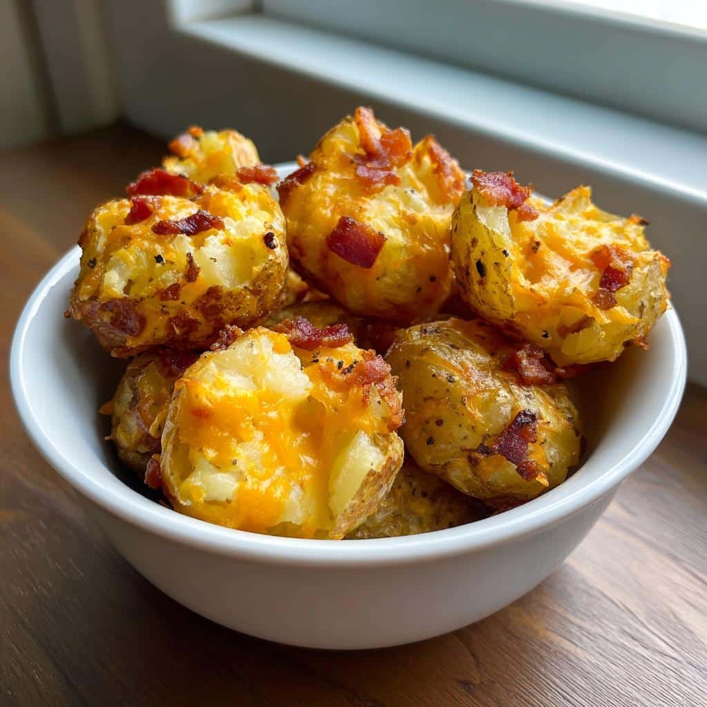 Healthy Air Fryer Bacon Cheddar Potato Bites - detail 1