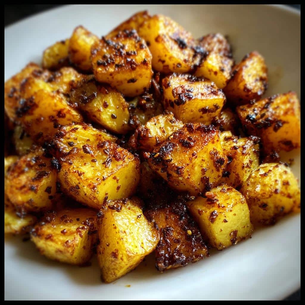 Healthy Air Fryer Spicy Black Garlic Potatoes - detail 1