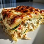 Healthy Alfredo Chicken Lasagna
