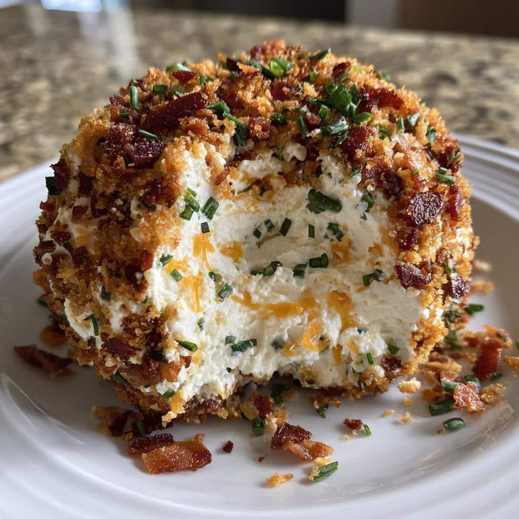 Healthy BACON CHEDDAR RANCH CHEESE BALL