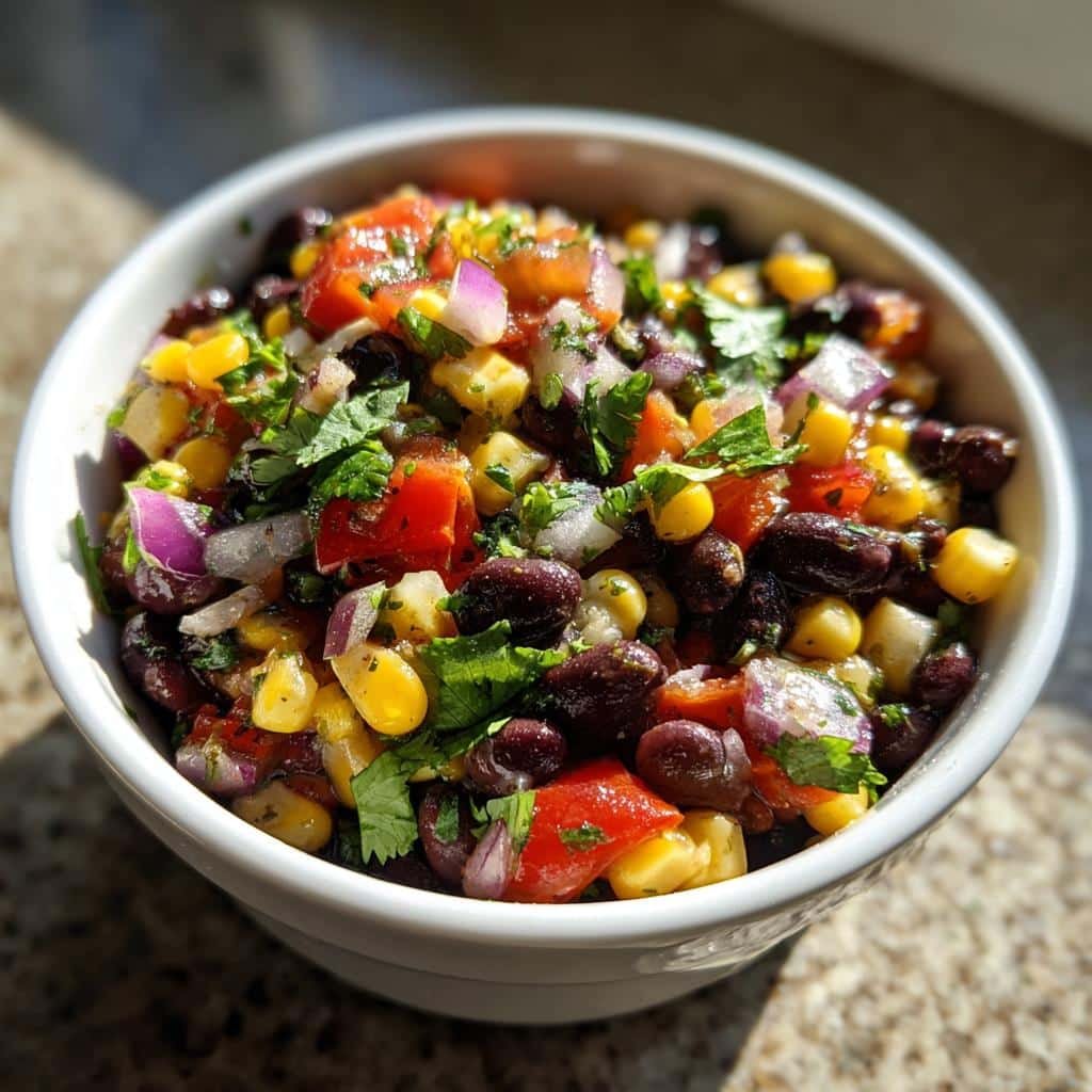 Healthy Black Bean Corn Salsa Dip