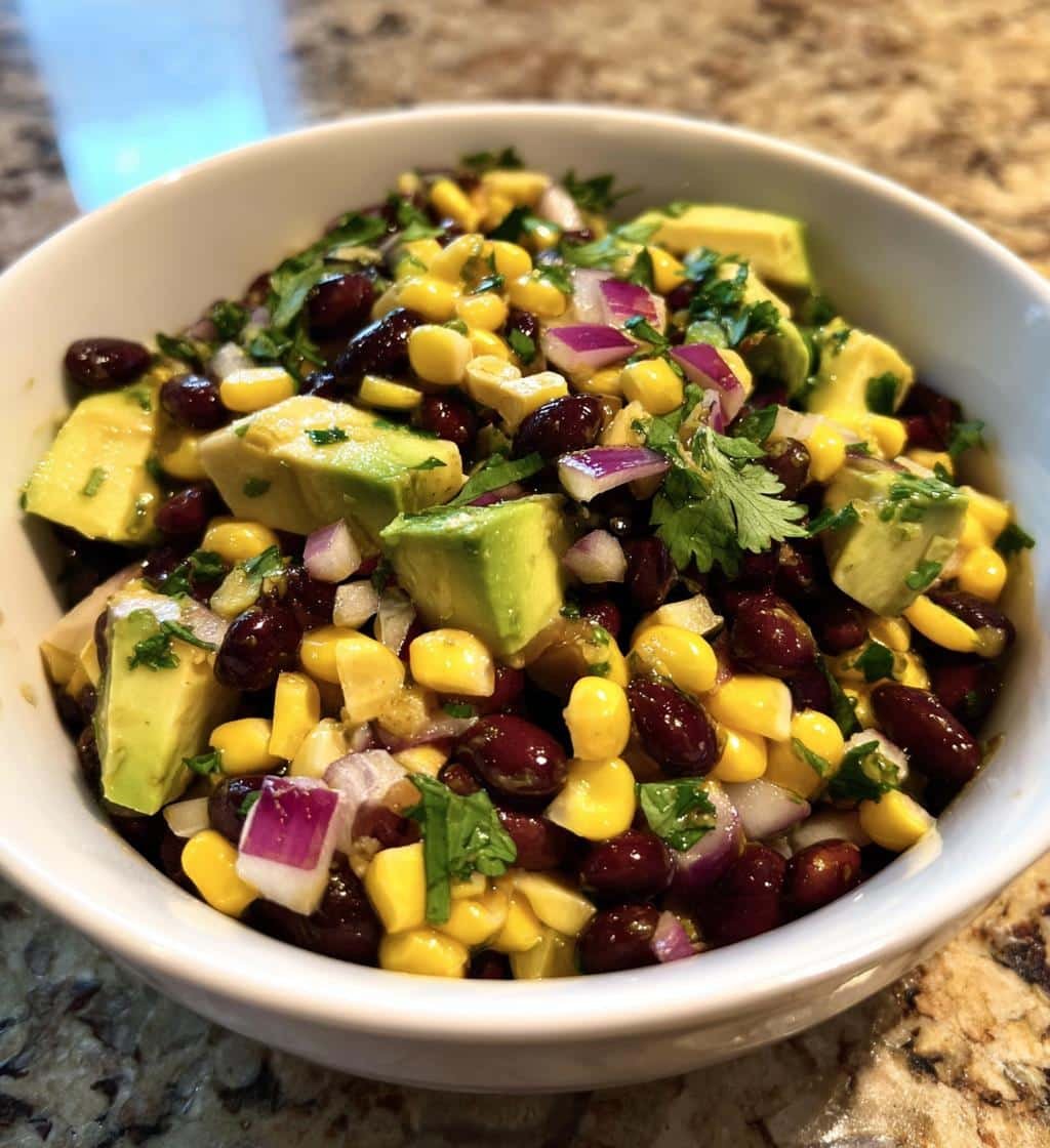 Healthy Black Bean and Corn Salad with Avocado - detail 1