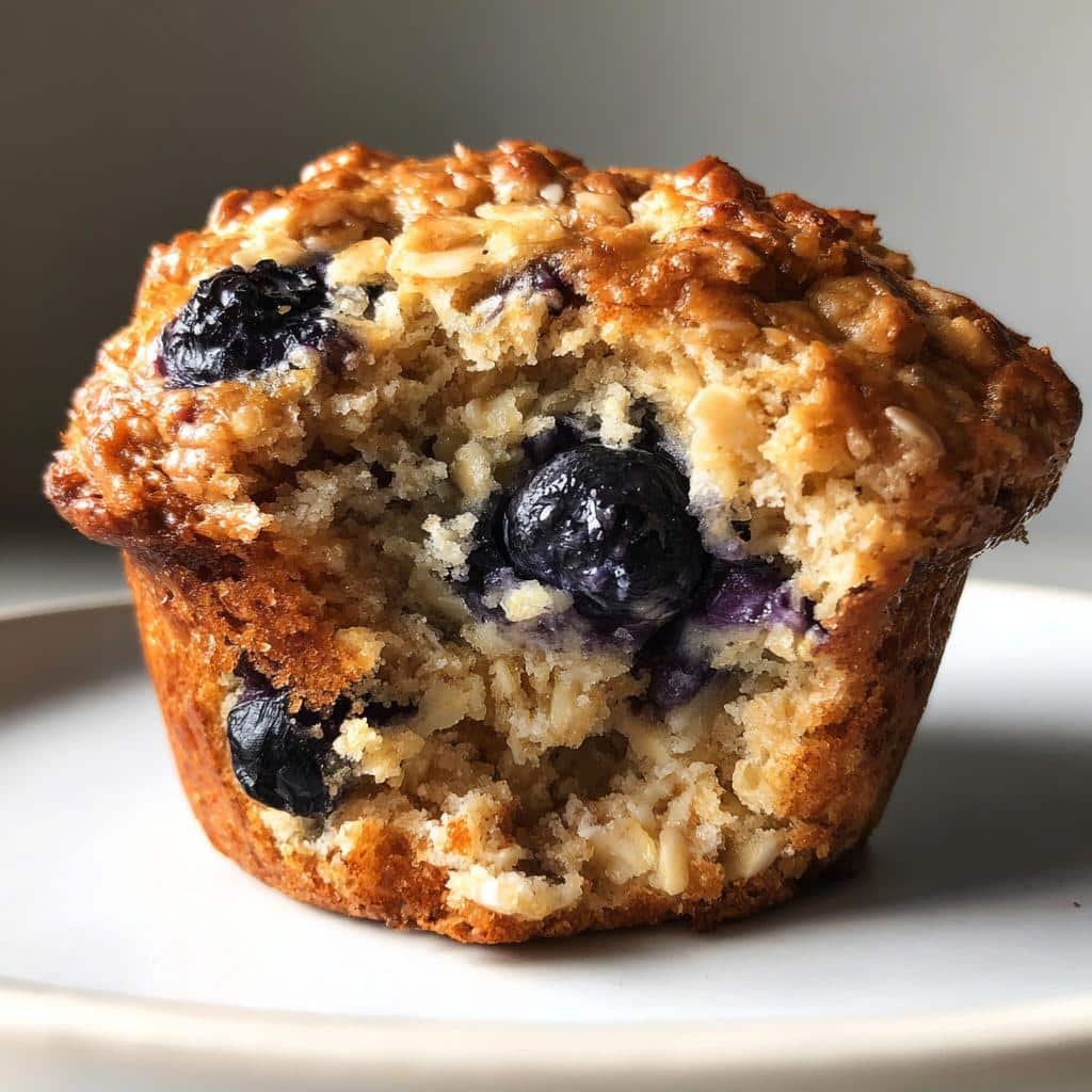 Healthy Blueberry Oat Muffins - detail 1