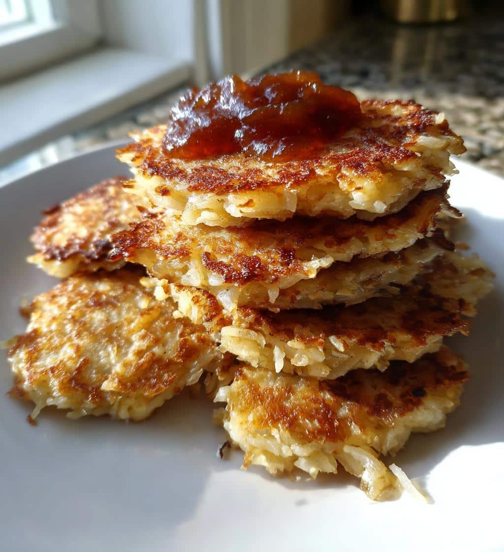 Healthy Breakfast Potato Pancakes with Apple Butter - detail 1