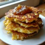Healthy Breakfast Potato Pancakes with Apple Butter