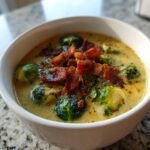 Healthy Brussels Sprout & Bacon Chowder