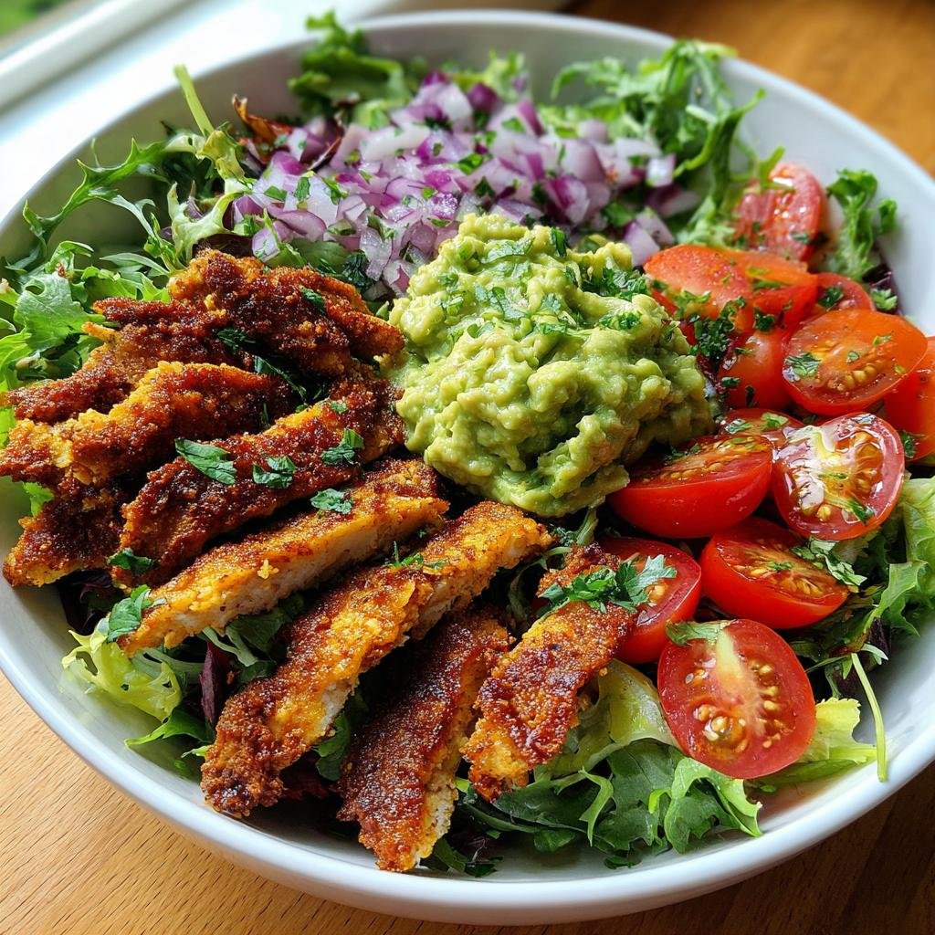 Healthy Cajun Chicken Salad with Guacamole - detail 1