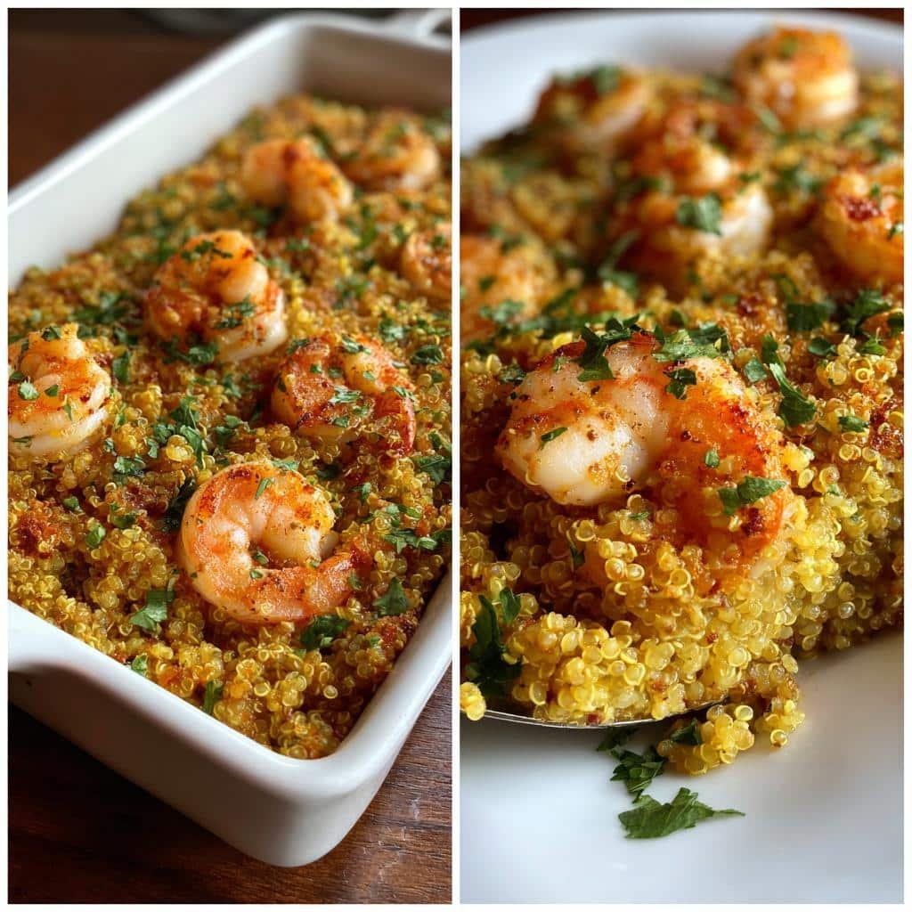 Healthy Cajun Shrimp Quinoa Casserole - detail 1