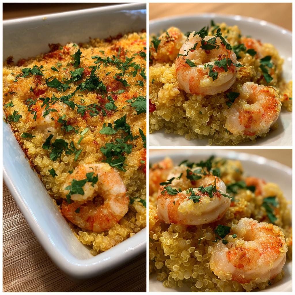 Healthy Cajun Shrimp Quinoa Casserole